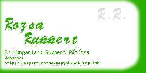 rozsa ruppert business card